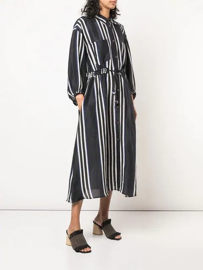 APIECE APART STRIPED SHIRT DRESS - 黑色