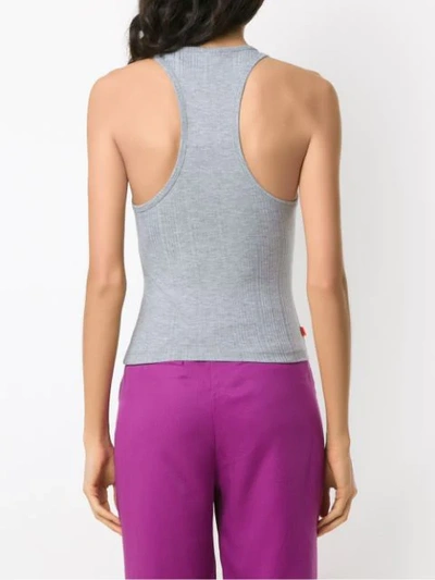 Shop Àlg Ribbed Tank Top In Grey
