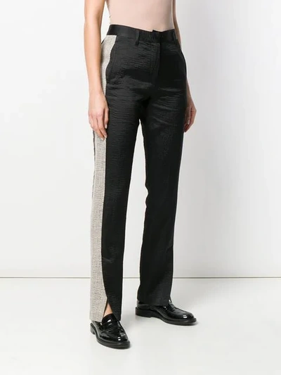 Shop Ann Demeulemeester Stripe Slim-fit Trousers In Black