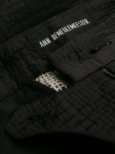 ANN DEMEULEMEESTER 条纹修身长裤 - 黑色