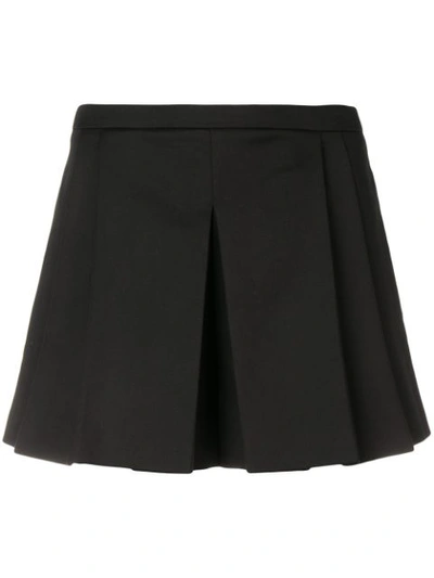 Shop Red Valentino Pleated Shorts - Black