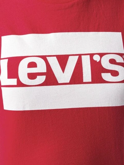 Shop Levi's Logo Print T In Red