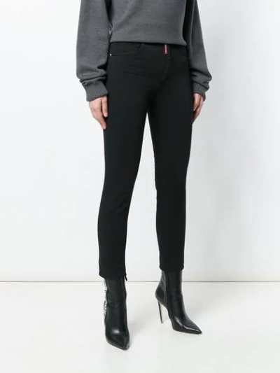 Shop Dsquared2 High-waisted Skinny Jeans In Black