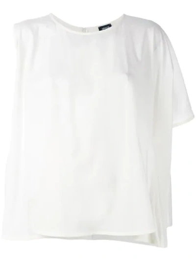 Shop Armani Jeans Asymmetric T-shirt In White