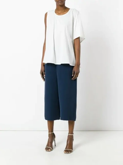 Shop Armani Jeans Asymmetric T-shirt In White