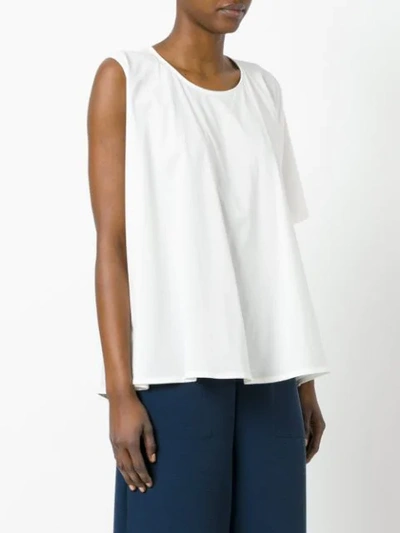 Shop Armani Jeans Asymmetric T-shirt In White