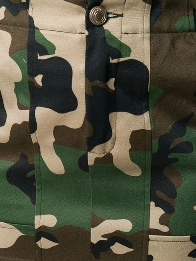 Shop Gcds Camouflage Print Mini Skirt In Green