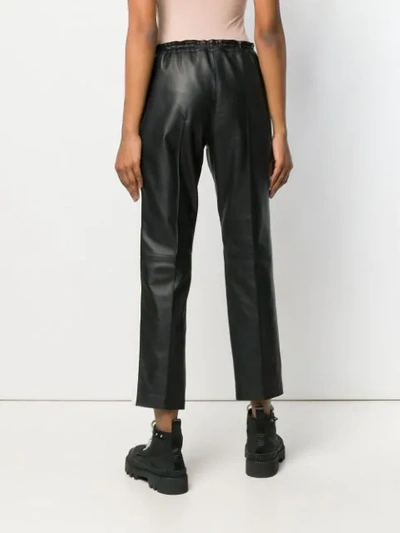 Shop Yves Salomon Lightweight Tuxedo Stripe Pants In Black