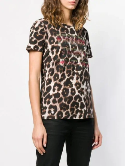 Shop Philipp Plein Leopard Print T-shirt In Brown
