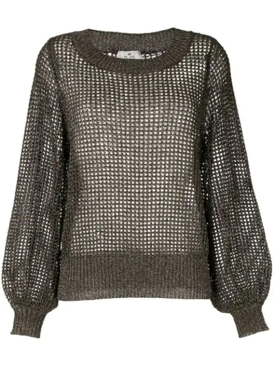 Shop We Are Kindred Macy Sheer Knit Jumper In Brown