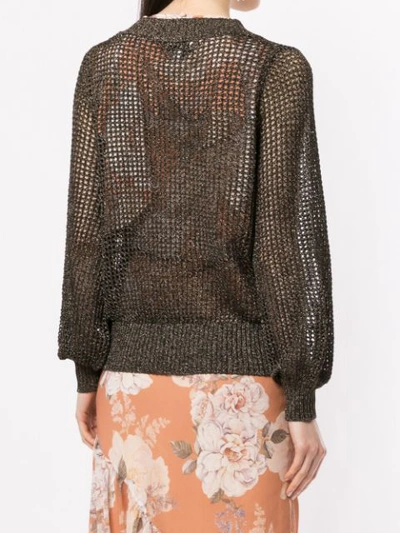 Shop We Are Kindred Macy Sheer Knit Jumper In Brown