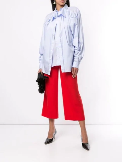 Shop Markus Lupfer Marley Cropped Trousers In Red