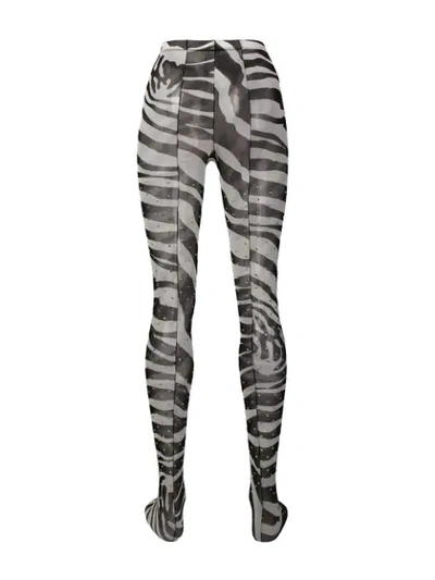 DOLCE & GABBANA ZEBRA PRINT TIGHTS - 黑色