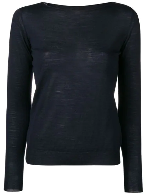Roberto Collina Fitted Knit Top In Blue | ModeSens