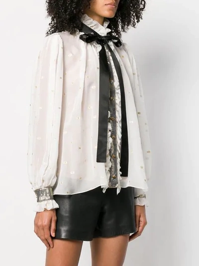 Shop Dolce & Gabbana Embellished Victorian Shirt In White