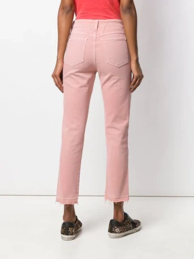 Shop Closed High-rise Cropped Jeans In Pink
