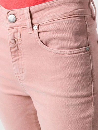 Shop Closed High-rise Cropped Jeans In Pink