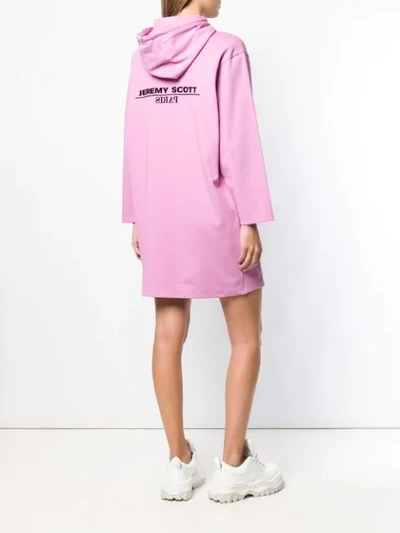 Shop Jeremy Scott Printed Sweatshirt Dress In Pink