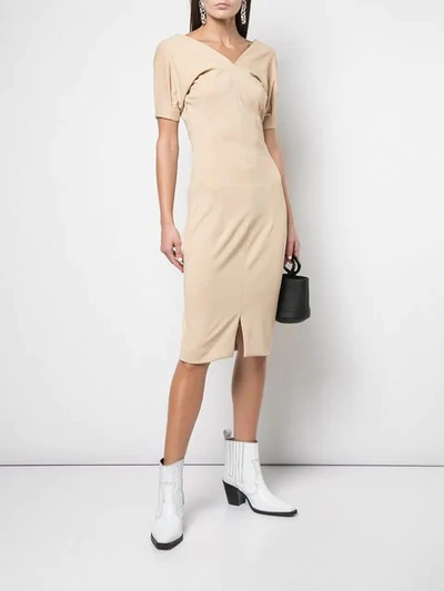 Shop Haider Ackermann V-neck Midi Dress In Brown