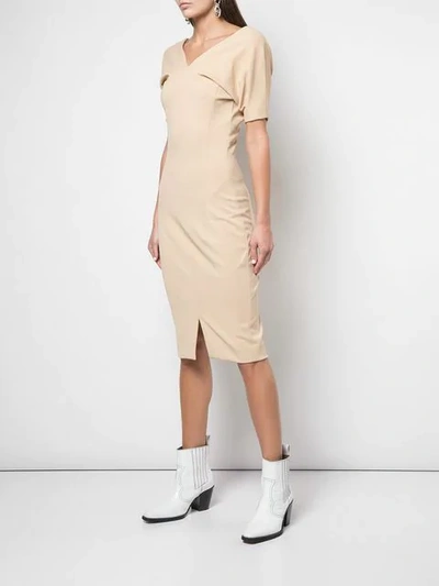 Shop Haider Ackermann V-neck Midi Dress In Brown