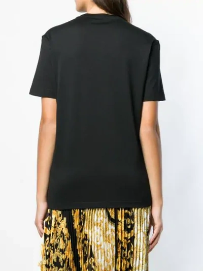 Shop Versace 'with Love' Print T In Black