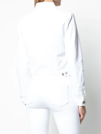 Shop J Brand Harlow Denim Jacket In White