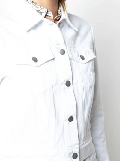 Shop J Brand Harlow Denim Jacket In White