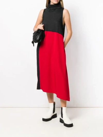 Shop Y's Roll Neck Dress In Red