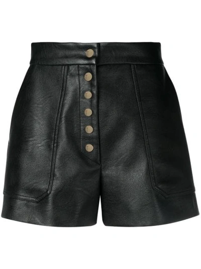 Shop Stella Mccartney High-rise Buttoned Shorts In Black