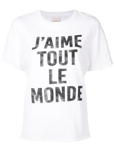 Shop Cinq À Sept 'j'aime Tout Le Monde' T-shirt In White