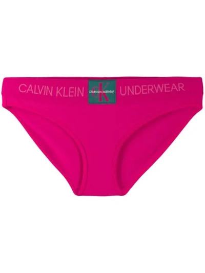 Shop Calvin Klein Underwear Logo Briefs In Tzx Pink