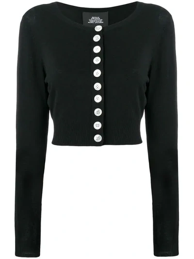 Shop Marc Jacobs Cropped Cardigan In Black