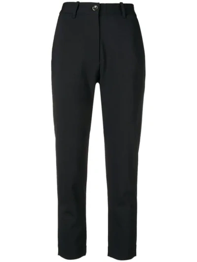 Shop Nine In The Morning Cropped Tapered Trousers - Blue