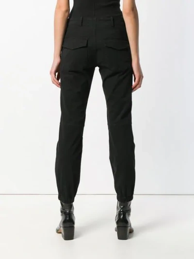 Shop Nili Lotan Ruched Detail Trousers In Black