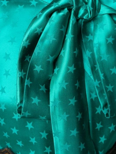 ATTICO 星星印花缎面罩衫 - 绿色