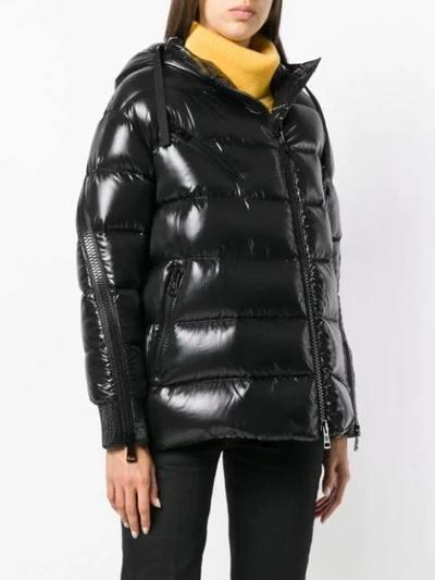 Shop Moncler Zipped Sleeves Puffer Jacket In 999   Black