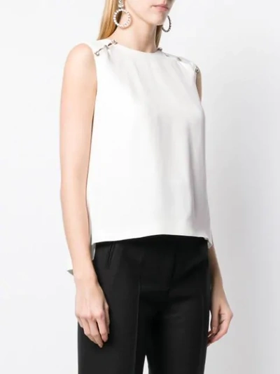 Shop Dice Kayek Embellished Detail Blouse In White