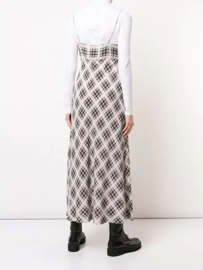 Shop Marc Jacobs Plaid Strap Dress In Neutrals