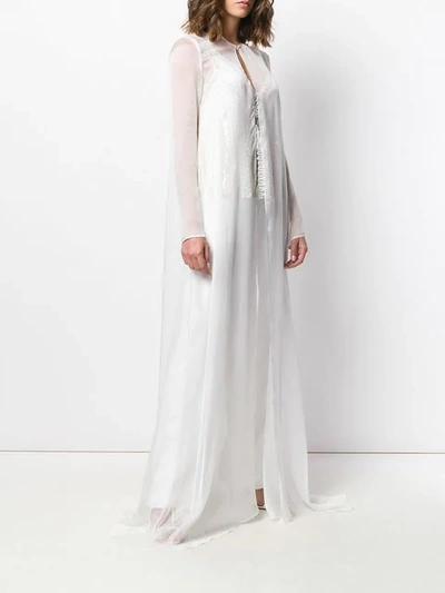 Shop Temperley London Lullaby Silk Shawl In White