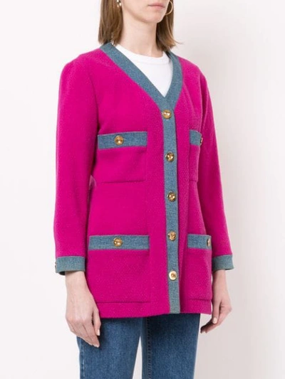Pre-owned Chanel 1980 Long Sleeve Jacket In Pink