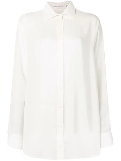 Shop Victoria Beckham Split Back Shirt In White