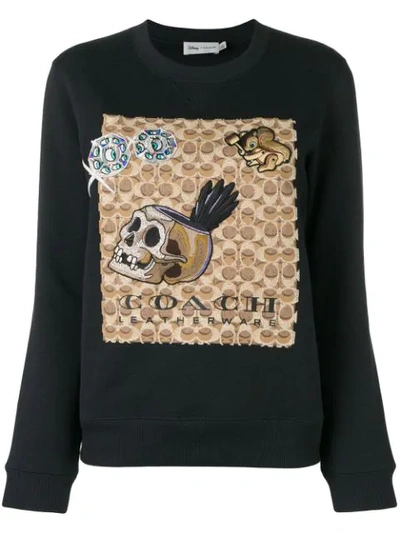 Shop Coach X Disney Signature Sweatshirt - Black