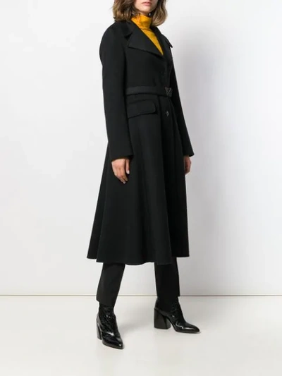 Shop Valentino Cashmere Single-breasted Coat In Black