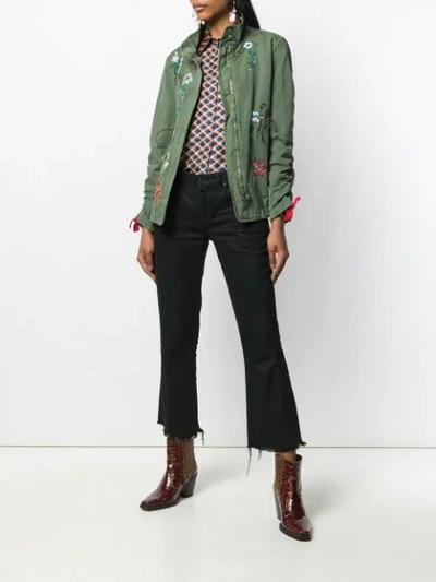 Shop Bazar Deluxe Floral-embellished Jacket - Green