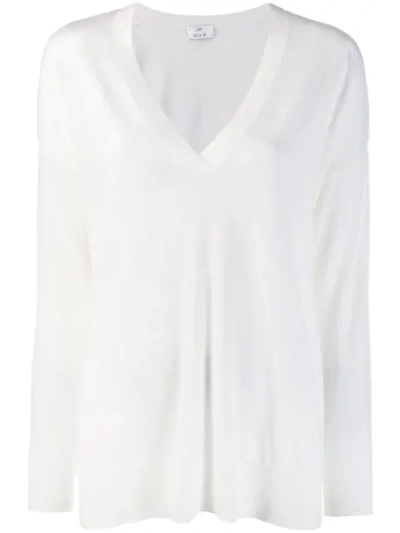 Shop Allude Fine Knit Jumper In White