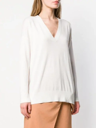 Shop Allude Fine Knit Jumper In White