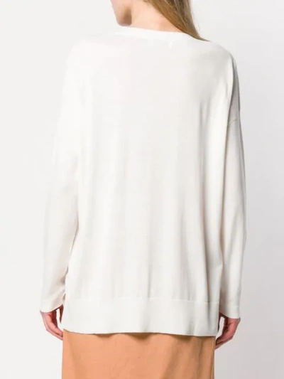 Shop Allude Fine Knit Jumper In White