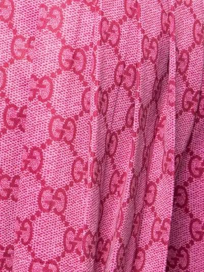 Shop Gucci 'gg Supreme' Faltenrock - Rosa In Pink