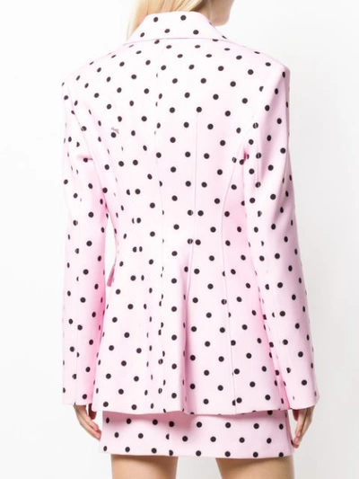 Shop Vivetta Polka Dot Print Blazer In Pink