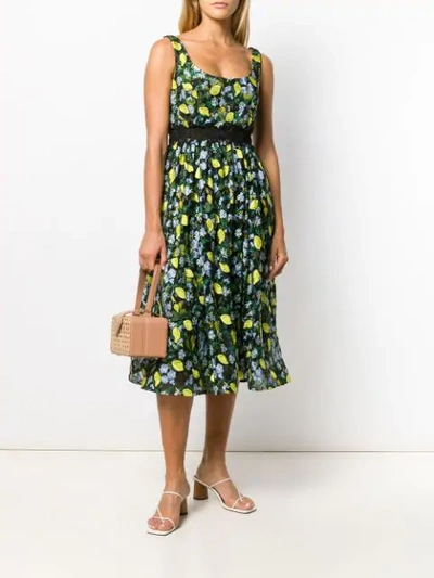 Shop Diane Von Furstenberg Lemon Print Dress In Lemcb Lemons Collage Black 